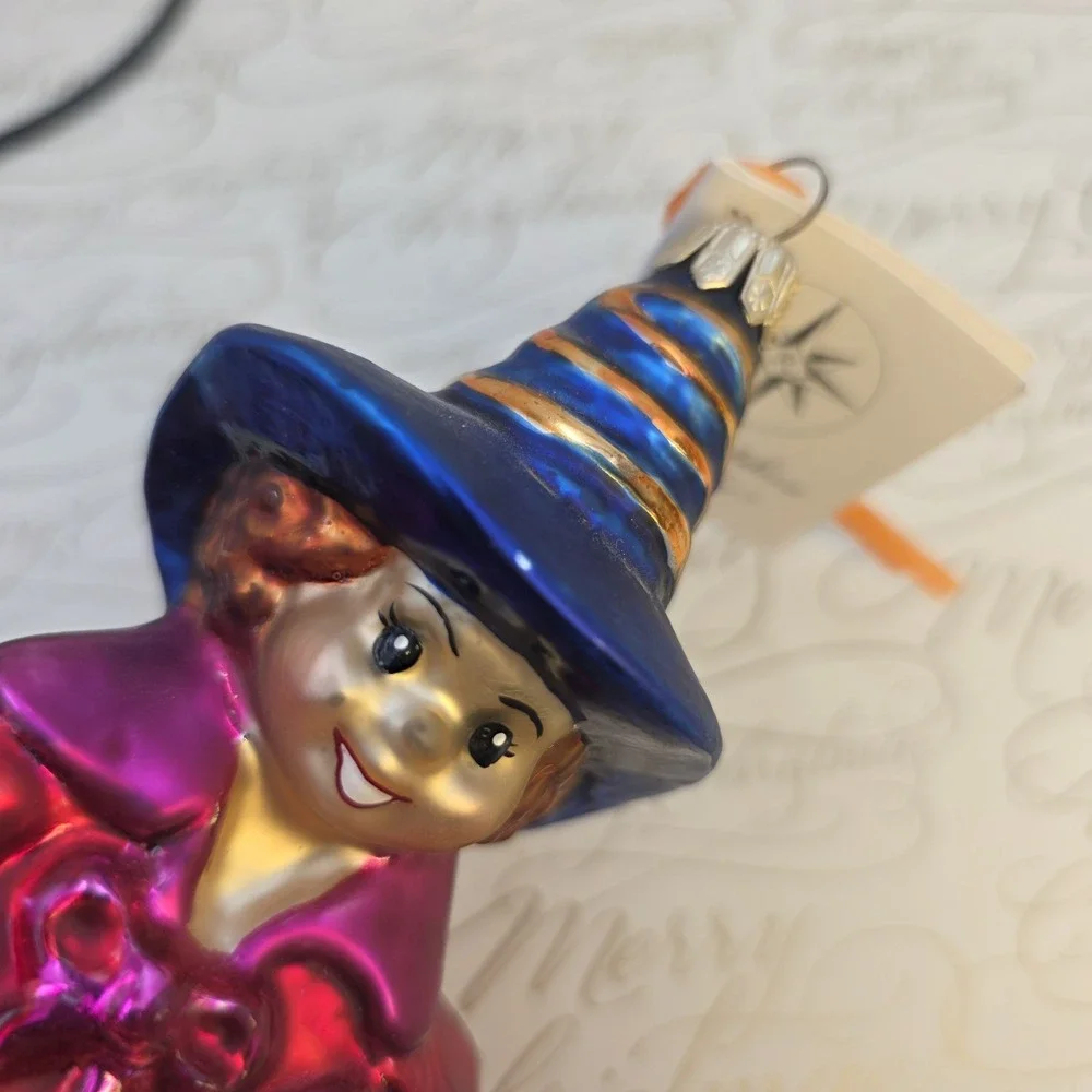 Christopher Radko Sit A Spell Witch Pumpkin Cat Halloween Ornament 1999 99-081-0